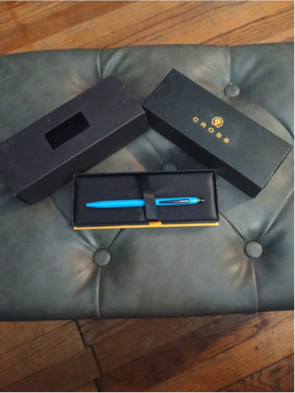 Unisex Cross Click Rolling Ball Pen One Size Bright Blue and Black